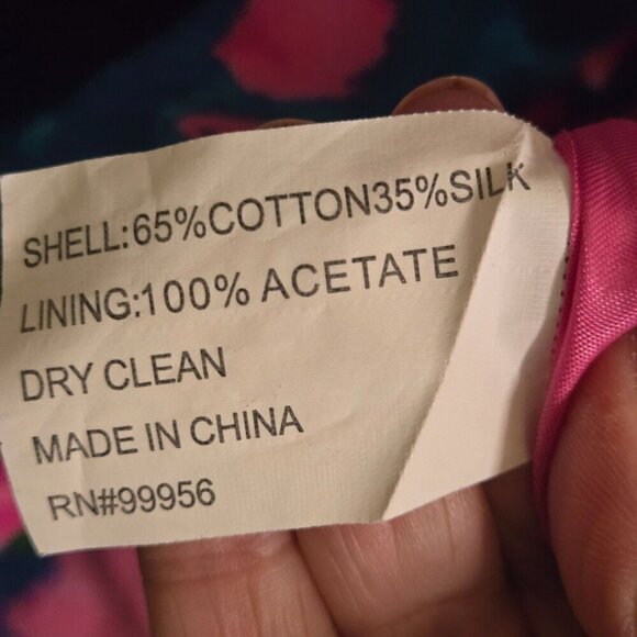 Shoshanna Strapless Mini Dress In Floral Watercolor Silk Blend Pink Blue Size 8 - Picture 7 of 7